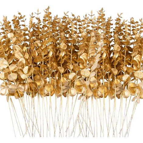 Feuillages artificiels eucalyptus, 36 tiges pour compositions florales et événements