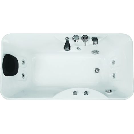 Vasca per balneoterapia bianca - 1 posto - 140L - 75x150xH59 cm - Angolo a destra - GAVINO
