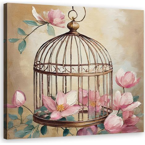 Tableau déco Fleurs Shabby Chic 50x50 (1/5)