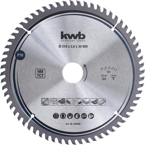 kwb 587868 Lama circolare in metallo duro 210 x 30 mm 1 pz. (1/4)