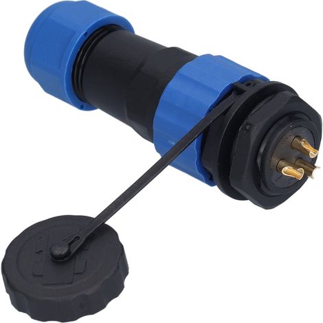 Luftfahrtstecker IP68 wasserdichter Stecker mit rückseitiger Mutter, Stecker und Buchse, Stoßanschluss, 380 V, SP203-Stift (1/5)
