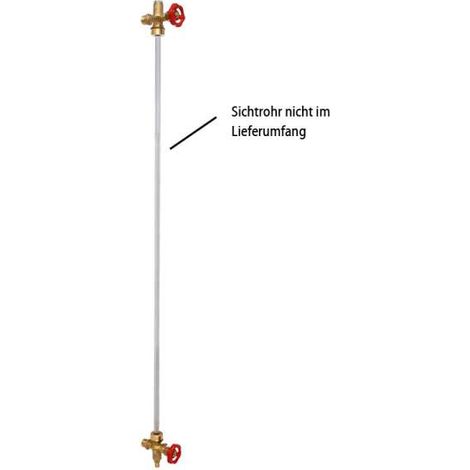 Wasserstandanzeiger Set 1/2'' Messing mit Metall Handrad für Windkessel