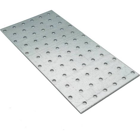 40 Plaques Perforées 240 x 80 x 2 mm - Zingué blanc - D-Work (1/3)