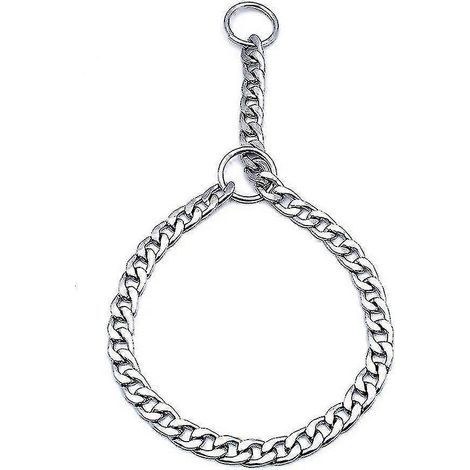 Massives Eisen-Hundehalsband, verstellbare Metallkette, Trainingshalsband für große Hunde, 3 mm x 55 cm (1/3)