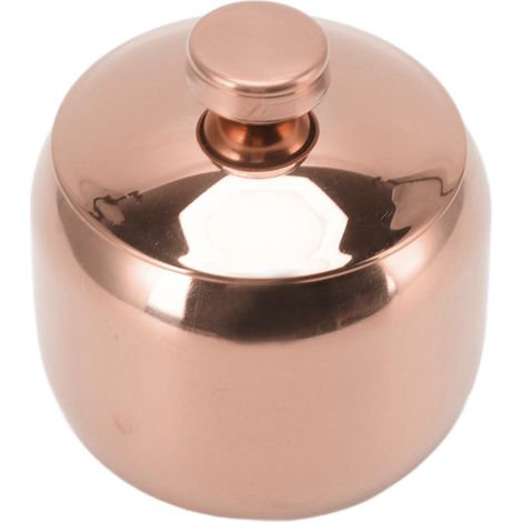 Pot à épices/sel/sucre/poivre en acier inoxydable doré avec couvercle, or rose (1/5)