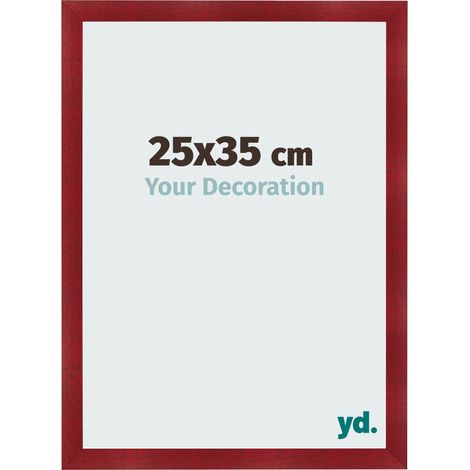 yd. - Cadre photo 25x35 - Vin Rouge Patine - MDF - Pisa (1/5)