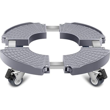 Pflanzenständer mit Rollen, 360° drehbar, Tragkraft 200 kg, verstellbare Rollplattform, grau. (1/5)