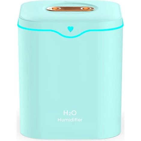 Luftbefeuchter mit zwei Anschlüssen, großes Fassungsvermögen 2000 ml, leise, blau (1/5)