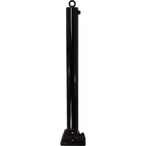 Poteau rabattable 900-76-B NOIR (clefs distinctes) avec oeillet (1/5)