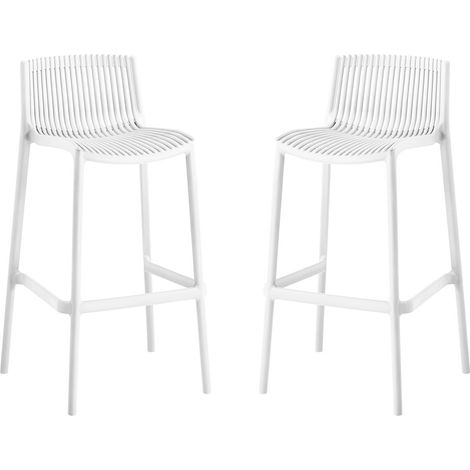 Set di 2 seggioloni impilabili in plastica "Néora" - Bianco