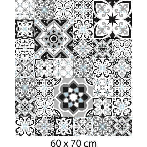 Crédence cuisine adhésive autocollante GREYBLUE - 60 x 70 cm – Idéal fond de hotte (1/3)