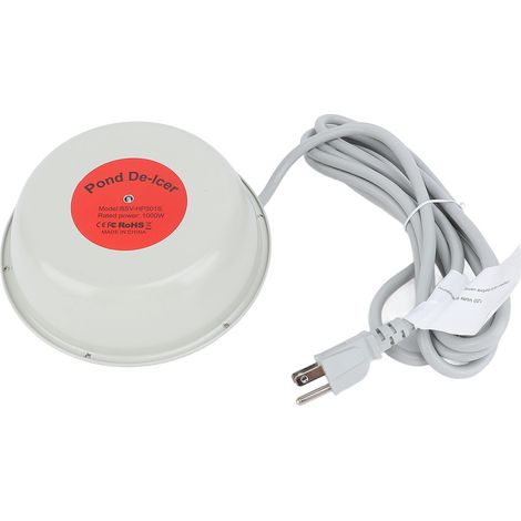 Chauffe-bain oiseaux 1000W fonte aluminium extérieur étang dégivreur de bétail volaille oiseaux faune hiver usage cordon alimentation 9,8ft prise US 110V (1/5)