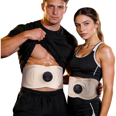 4-en-1 Electrostimulateur Musculaire,3 niveaux de chauffer et thérapie à lumière rouge,EMS Abdos Musculation Appareil,avec 8 modes,20 intensités,Ceinture Electrostimulation Abdominale Intérieur (1/5)