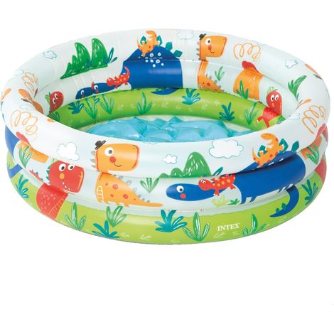 1 Pataugeoire Gonflable, 3 Anneaux Indépendants, Vinyle Résistant, Base Rembourrée, Enfant 1-3 Ans (1/3)