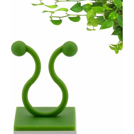100 Pièces Clips Muraux pour Plantes Grimpantes, Plante Grimpante Support Tuteur Clips, Fixateur Mural Support pour Plantes Grimpantes Interieur pour Vigne Légumes Tomates Aneth Vert Sunflower (1/2)