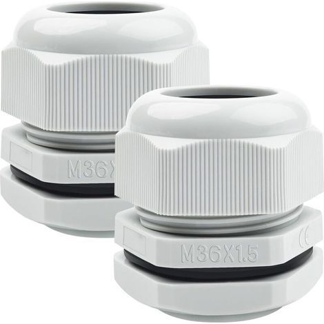 Lot de 2 presse-étoupes M36 étanches IP68 pour boîtes de jonction, boîtes de distribution, boîtes à fusibles en saillie, armoires de distribution électrique (1/4)