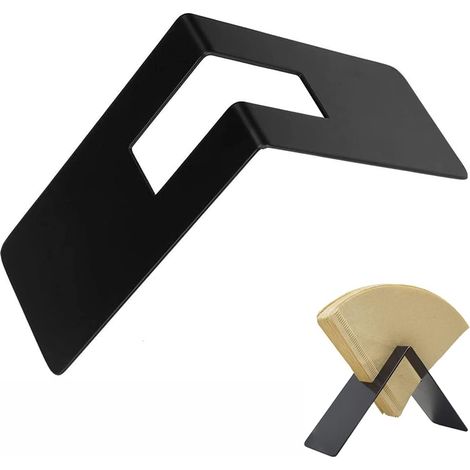Support distributeur pour filtres à café en acier inoxydable pour cuisine et bar rangement pour cônes en papier (1/5)