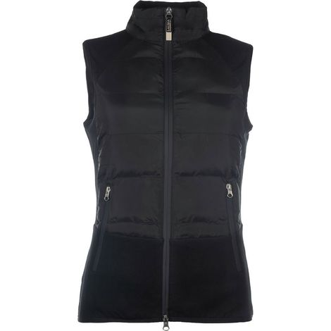 XXL, nero: Gilet equitazione donna modello Amalfi con inserti laterali elasticizzati