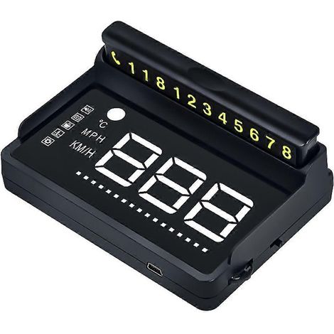 Digitales Head-up-Display (HUD), Geschwindigkeitsmesser mit Alarmfunktion, Windschutzscheibenprojektor, digitaler Geschwindigkeitsmesser für sicheres Fahren.