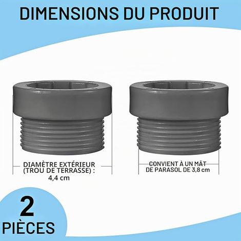 Swimming Pool Parasol Stabiliser Umbrella Stand Parts Pool Parasol Insert Clip Tube Garden Patio Outdoor Patio Patio Grey (1/3)