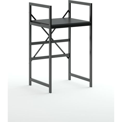 Meuble pour machine à laver en métal "Junior" - 70 x 60 x 116 cm - Noir