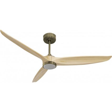 Bolt, Ventilateur déstratificateur d'air, pales bois claires 166 Cm, 100 % efficace été comme hivers, avec lampe (1/2)