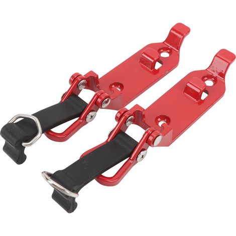 Kit de fixation pour pelle de toit (2 pièces) avec pinces en métal et caoutchouc robustes, pour voiture, camion ou garage (rouge). (1/5)