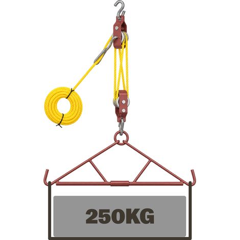 Système de Levage Gambrel et système de Levage de Jeu, capacité de 250 kg, Kit de Suspension de gibier avec mansarde et palan