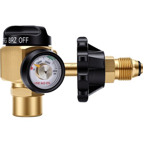 Régulateur de purge d'azote, débitmètre 500psi, vanne de contrôle de pression pour les tests de fuite (1/5)