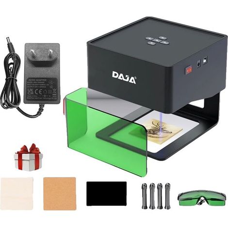 Mini graveur laser portable 3W intelligent - Prise EU - Zone de gravure 80x80mm (1/2)