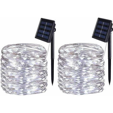Guirnalda de luces solares – Blanco frío (10 m, 100 LED) (1/5)