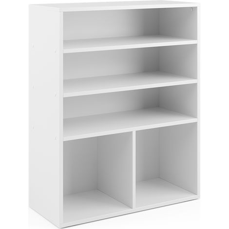 Kinderregal Luigi, Weiß, 72 x 90.2 cm 2 Fächer, Vicco