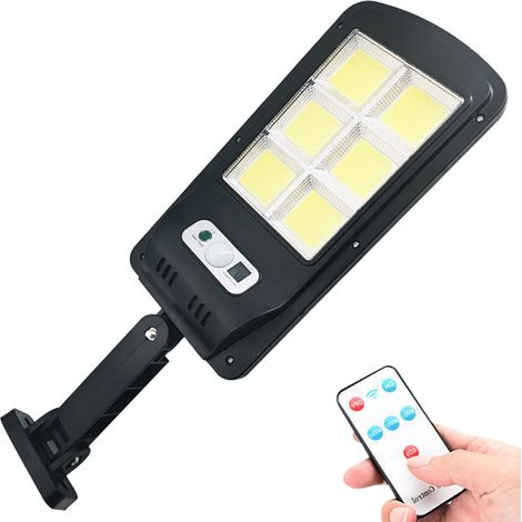 Lampadaires solaires extérieurs à lumens, alimentés par l'énergie solaire, avec détecteur de mouvement et allumage automatique du crépuscule à l'aube. (1/5)