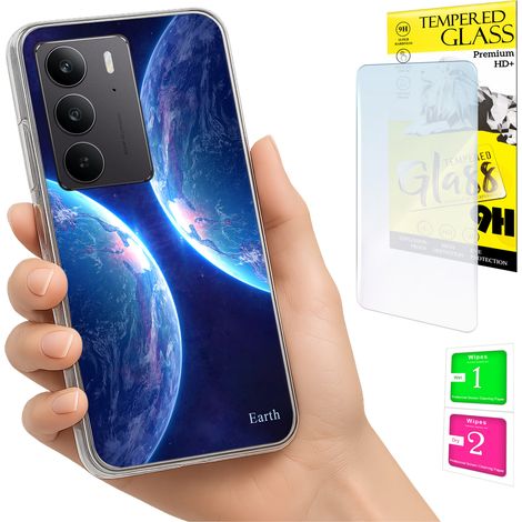 Funda para Realme C75 / 14X 5G con cubierta trasera para fotos y cristal 9H. (1/5)