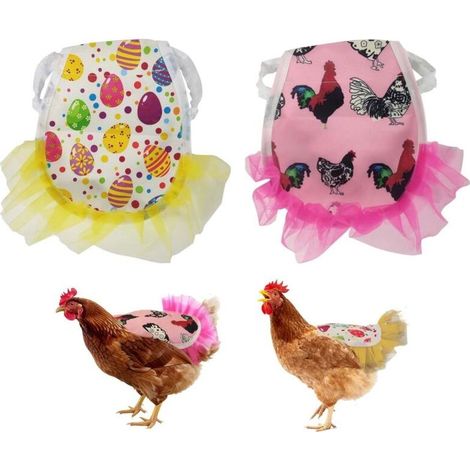 2 PCS Tablier de Poule Protection Dorsale Selle de Poulailler pour Poules Tablier Poulet Selle Volaille Selle De Poulet Protection Dorsale pour Petites et Moyennes Poules (Couleur A) (1/5)