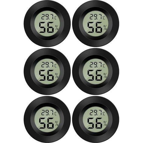3 Pack Mini LCD Digital Thermometer Hygrometer for Office, Kitchen, Humidor, Incubator, Reptiles (1/4)