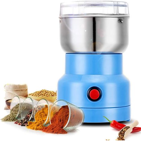 Moulin à café électrique, moulin à épices, fonction One Touch pour grains de café, épices et plus encore, lames en acier inoxydable, couvercle transparent pour surveiller la mouture, mouture fine (1/5)