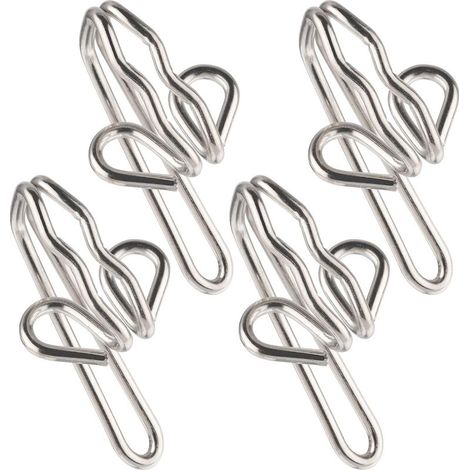 Robuste Metall-Gardinenhaken (60er-Pack) für Vorhänge, Gardinen und Faltenvorhänge (1/5)