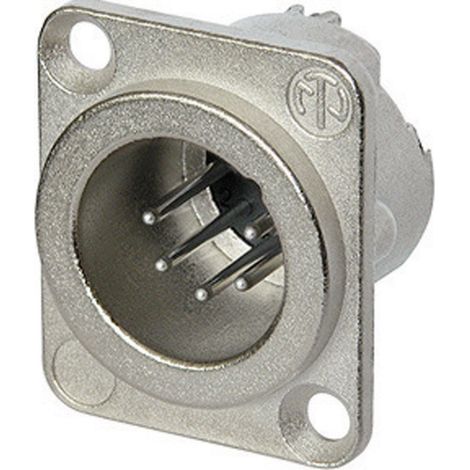 Neutrik NC5MD-LX XLR-Steckverbinder Flanschstecker, Kontakte gerade Polzahl: 5 Silber 1 St.