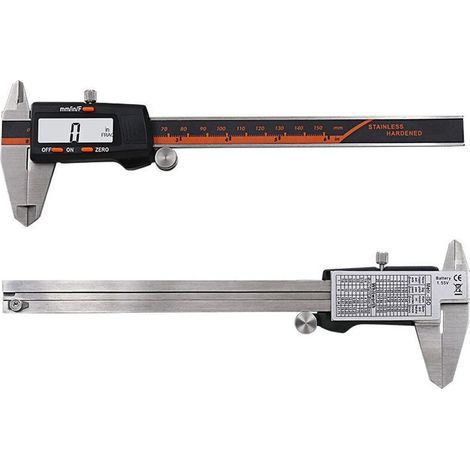 Pied à Coulisse Numérique 150 mm en Acier Inoxydable avec Écran LCD et Fonction Réglage Zéro (1/3)