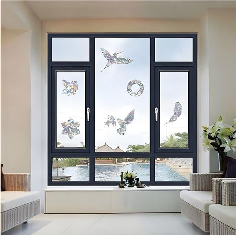 Film Anti-Collision Oiseaux - Film PET Transparent Sans Adhésif Pour Vitres - Protection Fenêtres Contre Chocs Oiseaux - 1 Pièce (1/5)