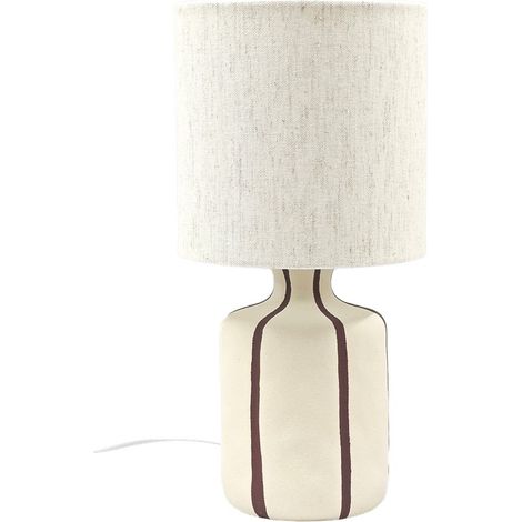 Lampe à poser "Camille" en Céramique coloris Chocolat H32cm (1/3)