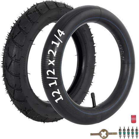 Set di pneumatici e camere d'aria da 12 1/2 x 2 1/4 pollici - Ricambio per la maggior parte di biciclette elettriche, passeggini, mini moto da cross, biciclette a motore per bambini e biciclette senza (1/5)