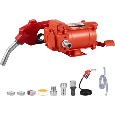VEVOR Pompe Transfert Carburant 230 V CA Pompe Transfert Diesel Electrique 76 L/min, avec Pistolet Carburant Arret Automatique, Tuyau de Refoulement, pour Essence, Kerosene, Biodiesel, Melange Ethanol