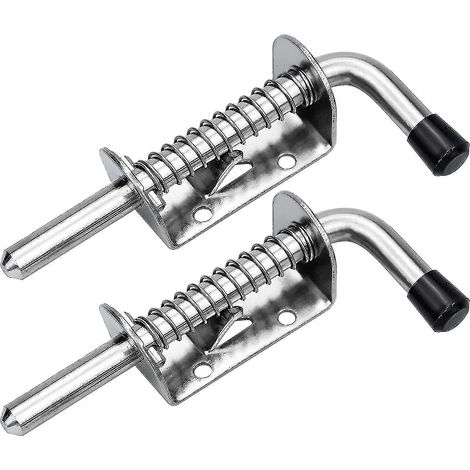 Loquet à ressort pour porte de garage, verrou en acier, 128 mm, convient aux portes de garage et aux abris de jardin. (1/5)