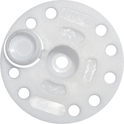 Collier de pression pour polystyrène et laine, diamètre 60 mm, avec bouchon - KX TK60W (1/2)