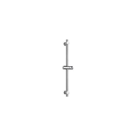 Barre de douche en acier inoxydable 304, avec fixation réglable en hauteur et en angle, acier inoxydable brossé et finition chromée polie, chrome acier inoxydable, Chrome poli, 66cm (1/4)