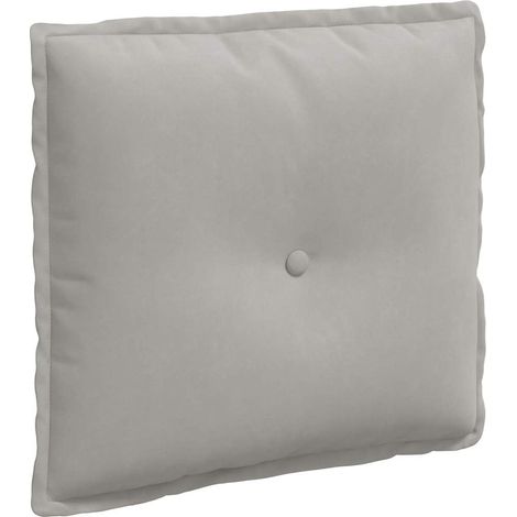 Back Pillow Light Grey 50 x 45 cm Microfibre Fabric vidaXL