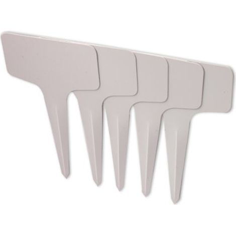 100 weiße PVC-Gartenetiketten zum Sortieren von Pflanzen, mit Kunststoff-Beschriftungsplatte.