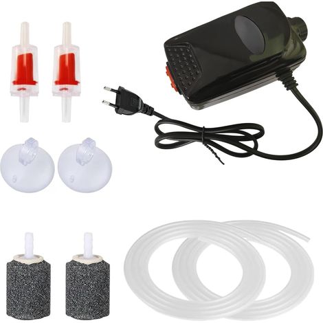 Quiet Aquarium Oxygen Pump 30dB: Adjustable oxygen pump 100-400L/H, suitable for aquarium air pump 100-400L (1/5)
